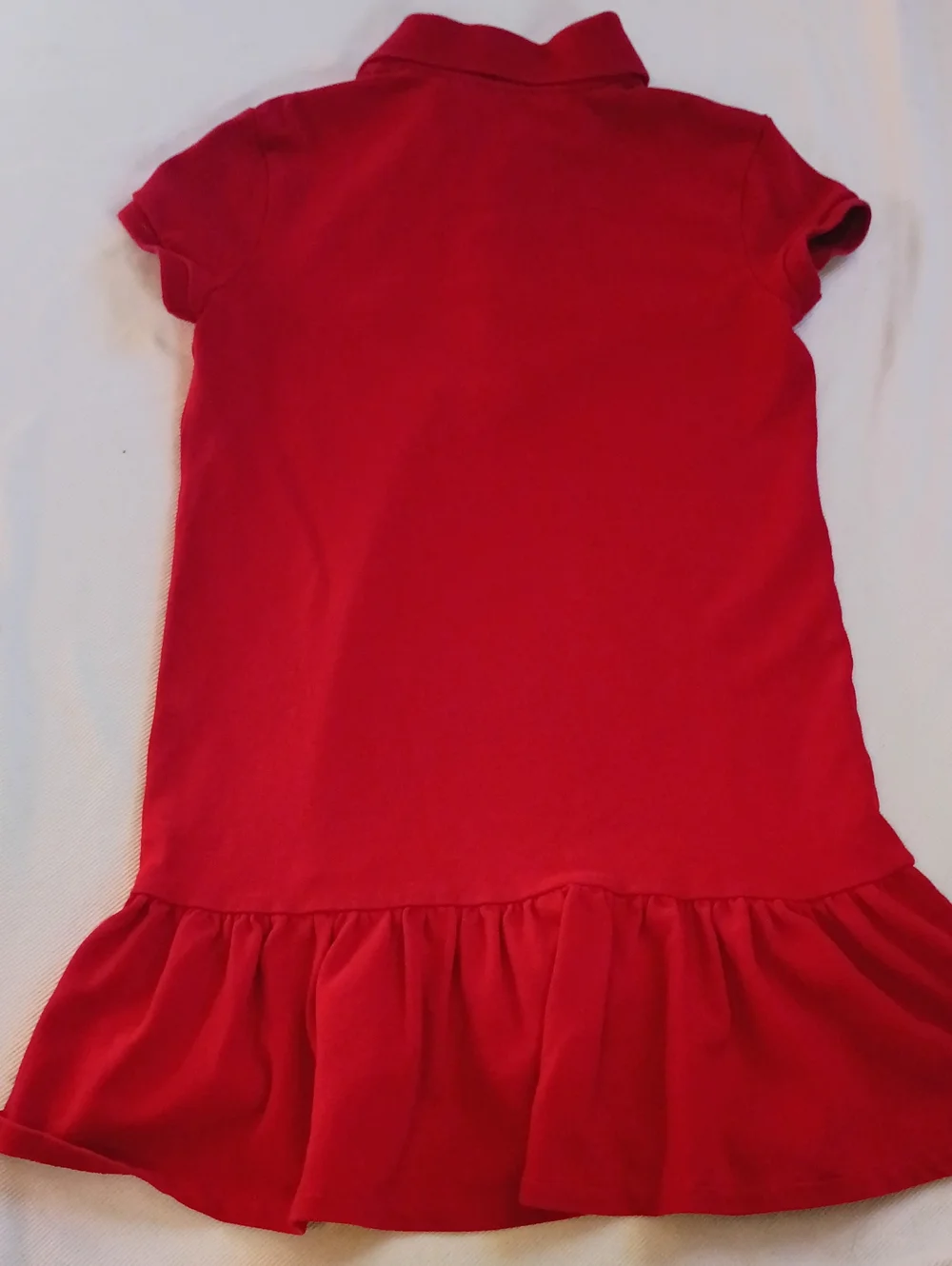 Ralph Lauren Girls Red Polo Dress with Black Pony Logo
